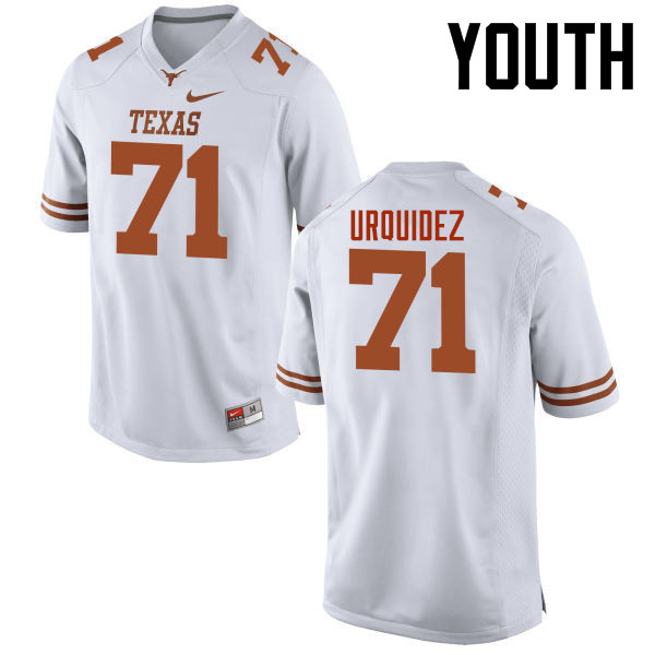 Youth #71 J.P. Urquidez Texas Longhorns College Football Jerseys-White